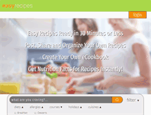 Tablet Screenshot of easyrecipes.com